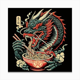 Dragon Eats Noodles Stampe su tela