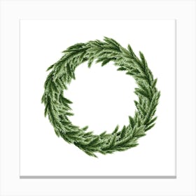Wreath from Green Fir Branches Canvas Print