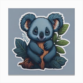 Koala Sticker 1 Canvas Print