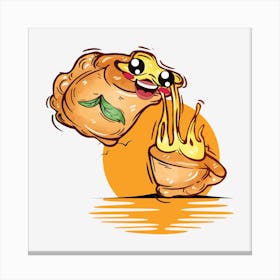 Kawaii Pokemon sandwich funny design nursery art Canvas Print