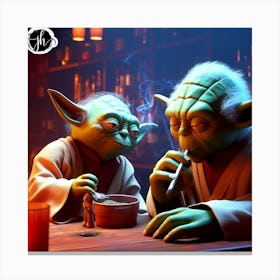 Yoda Joint Canvas Print