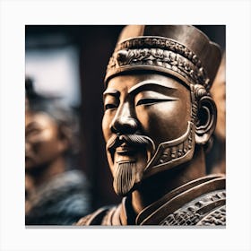 Chinese Bronze Statues Canvas Print