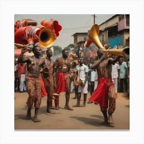 Nigerian Brass Band Canvas Print