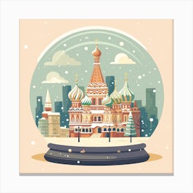Moscow Russia 3 Snowglobe Canvas Print