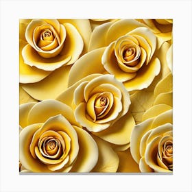 Yellow Roses Background Canvas Print