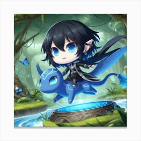 Blue Dragon 1 Canvas Print