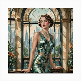 art deco debutante Canvas Print