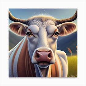 Cow Portrait 1 Canvas Print