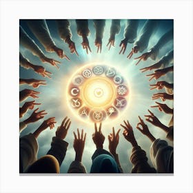 Circle Of People Canvas Print