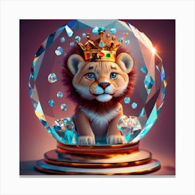 El Rey Leon Baby En Una Bola De Cristal Con Diam Canvas Print