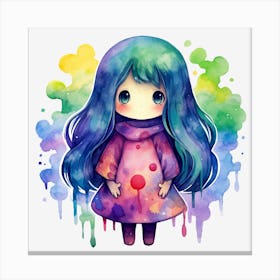 Kawaii Girl 1 Canvas Print