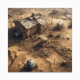 Desert Town Canvas Print