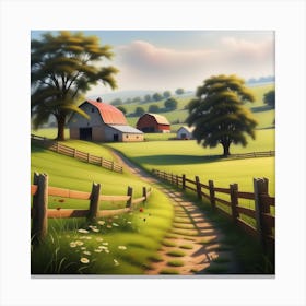 Farm Path Canvas Print