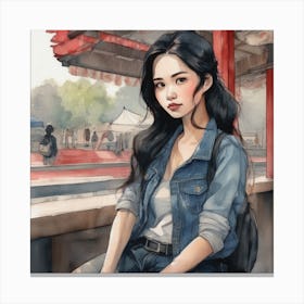 Asian Girl 4 Canvas Print