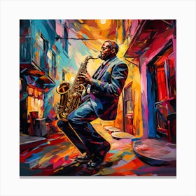 Saxophone Player 26 Canvas Print