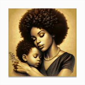 Mother And Child Happy Mother's Day 17 Canvas Print