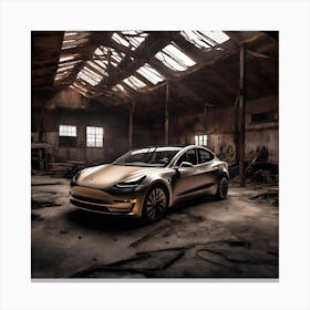 Tesla Model 3 1 Canvas Print