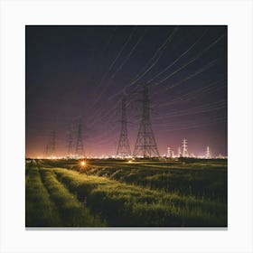 Night Grid Canvas Print