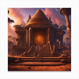 Temple In The Desert Canvas Print