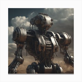 Robot In The Desert 9 Canvas Print