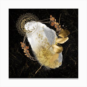 Luxurious White and Gold Leaf Canvas Print