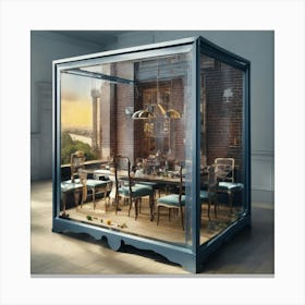 Glass Dining Room Canvas Print