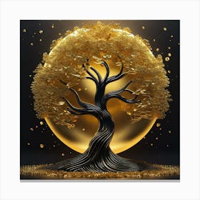 Gold Tree Of Life 1 Canvas Print