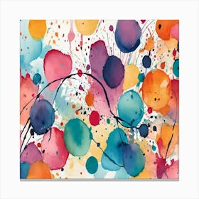 Watercolor Splatters Canvas Print