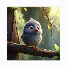 Bird In The Forest Canvas Print