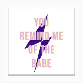 You Remind Me Of The Babe III Canvas Print