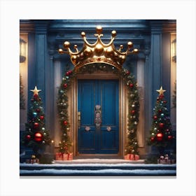 Christmas Door 88 Canvas Print