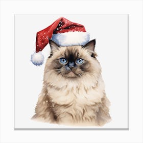 Santa Claus Cat 23 Canvas Print