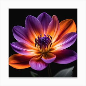 Purple Dahlia Flower 1 Canvas Print