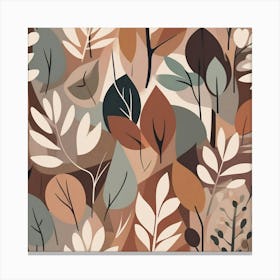 Autumn Leaves Pattern Canvas Print