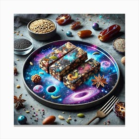 A Futuristic Dish Called Celestial Date & Nut Bars Canvas Print