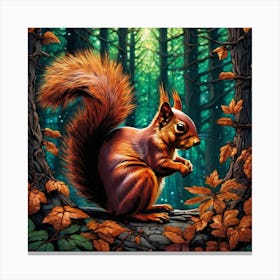 Squirrel In The Forest 172 Canvas Print