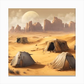 Tents In The Desert 1 Canvas Print