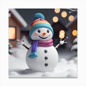 Snowman 7 Canvas Print