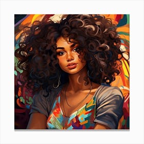 Afro Girl 2 Canvas Print