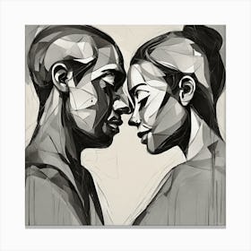 Wall art Couple in love Canvas Print