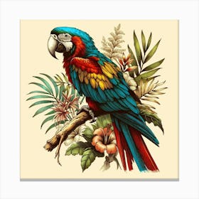 Tropical Parrot Canvas Print