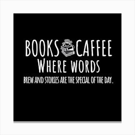 Books And Coffee 4 Canvas Print