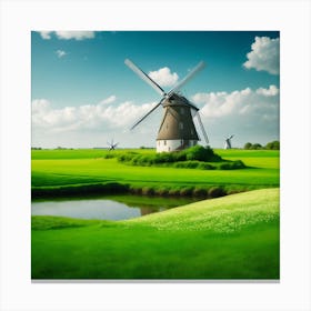 Windmills In The Countryside Canvas Print