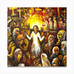 Impressionism Oil Painting, Elite People Slavery Canvas Print