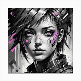 Cyberpunk Girl Canvas Print