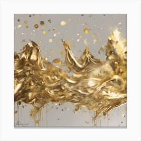 Gold Splash Canvas Print