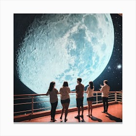 Moon And The Stars 25 Canvas Print