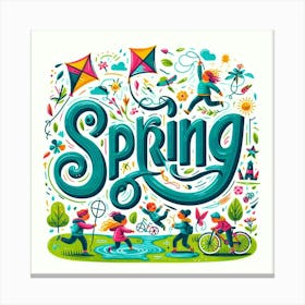 Spring Lettering Canvas Print