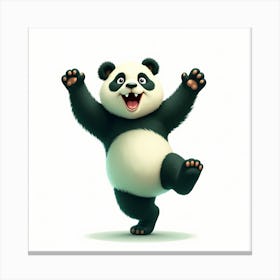 Panda Bear Dancing Canvas Print