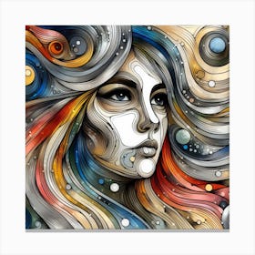 Abstract Of A Woman Canvas Print